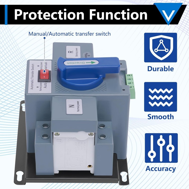 110V Generator Transfer Switch, Dual Power Automatic Generlink Transfer Switch,