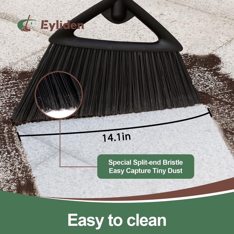 Eyliden Broom, Angle Broom with 57" Long Handle - Fit