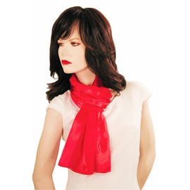 Bufanda larga de gasa de satén sólido ligera y sedosa, más de 35 colores, Rojo 5, Medium