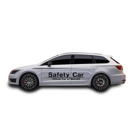 Finest Folia 2x Safety Car Aufkleber Set 120x25cm Waschstra?enfest Selbstklebend fr Auto Kfz Zubeh?r Tuning Dekor Sticker KX034 (Schwarz Matt)