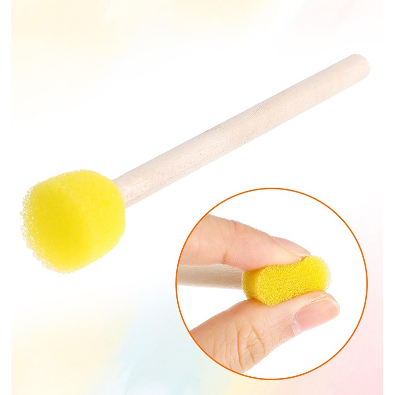 40 PCS Sponge Paint Brushes, Round Foam Art Sponges Brush
