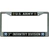 U.S. Army 3rd Infantry Division Chrome License Plate Frame