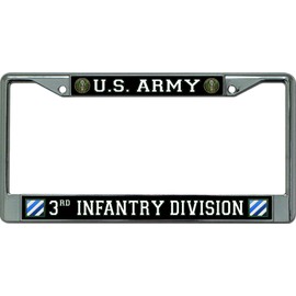 U.S. Army 3rd Infantry Division Chrome License Plate Frame