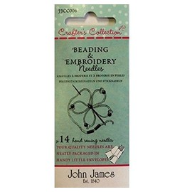 John James Beading and Embroidery Needle Set x 14 Hand Sewing Needles
