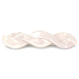 QinGoo Small White Hair Clip, Barrette, Hair Clip, Hair Accessory, Stylish, Adult, Cute, Korean, 1 Piece (9 cm x 2.2 cm, Gem White)
