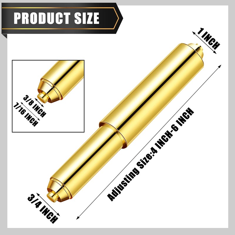 2 Pieces Toilet Paper Holder Roller Spindle Replacement Rod Plastic