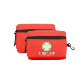 2 Pack Mini First Aid Pouch Empty (Bag Only), First Aid Kit prepared at Home, Office, Vehicle, Small First Aid bag, Emergency Kit For Outdoor Adventure, Cycling, Hiking, Camping, Travel, Sports.