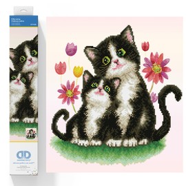 DIAMOND DOTZ Kitty Song Cats Diamond Painting Kits for Adults - Diamond Art Kits a Relaxing Creative Craft Kit with Dotz Gems 16.5"x14.6"
