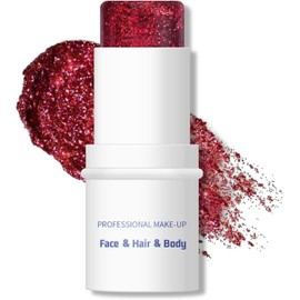KYDA Body Glitter Stick, Chunky Glitter Gel para cara, cuerpo y cabello, brillante color de lentejuelas holográficas de sirena, resistente al agua para múltiples usos, gel de brillo de maquillaje