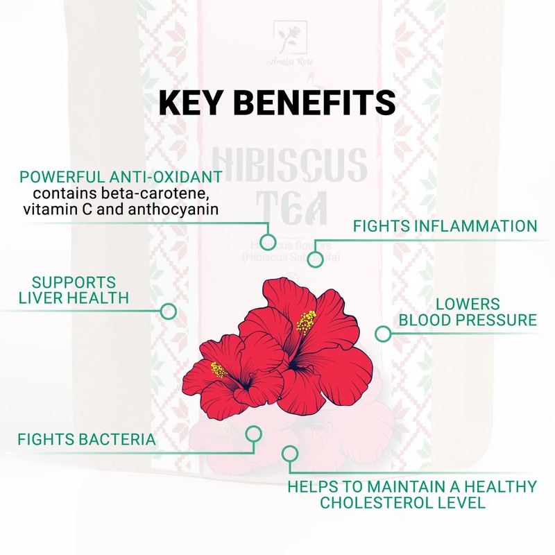 Hibiscus Tea by Amelia Rose | 50 Tea Bags |