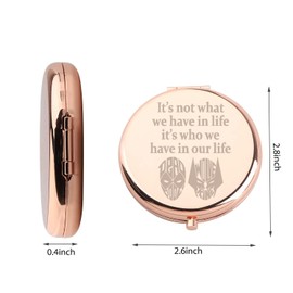 WUSUANED Movie Inspired Makeup Mirror It Who We Have in Our Life Mirror Dead Heroes Gift Movie Character Lover Gift for Comics Fans (Dead Movie Inspired Mirror)