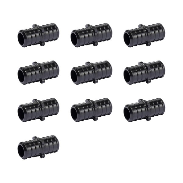 (Pack of 10) Topaipe 3/4 Inch PEX Poly Crimp Coupling,