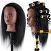 100% Real Hair Braiding Mannequin Head, Black Mannequin Head for