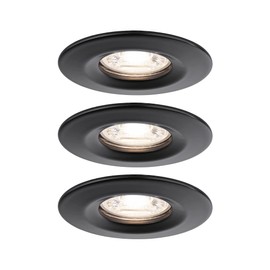 Paulmann Nova 93084 Mini LED Recessed Light Basic Set 66 mm 3 x 310 lm incl. 3 x 4 Watt Recessed Spotlight 2700 K Coin Black