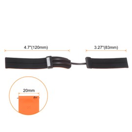 QUARKZMAN Magnetisches Silikon Uhrenarmband 20mm Schnellwechsel Weiches Gummi Wasserdichtes Ersatzarmband mit schwarzem Metall-Faltschließe für Männer und Frauen, Schwarz/Orange