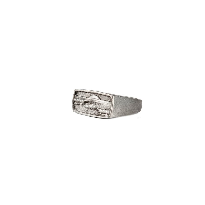 Strickly Boarding Mens Lead-Free Pewter Dawn Patrol Ring Size 9