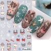 Cute Deer Christmas Nail Art Stickers Christmas Elk Nail Decals