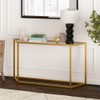 Levi 55'' Wide Trapezoid Console Table in Brass
