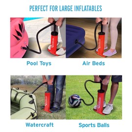 GoFloats Rapid Inflation Manual Air Pump (For Rafts, Air Mattresses and Sports Balls)