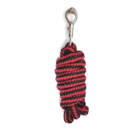 Lead Rope with Panic Hook for Horses - Tie Rope in Various Stylish Designs, Lead Rope, Pony, Donkey, Goat (Red/Black)