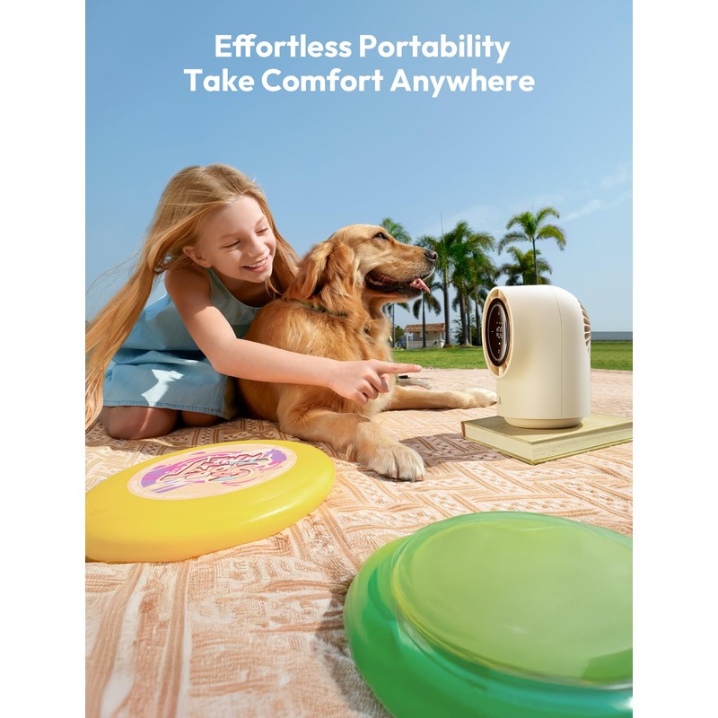 Aecooly Touch Control Desk Fan, 100 Speeds Quiet Bedroom Digital