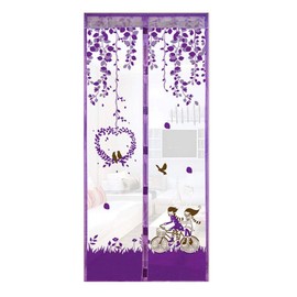Magnetic Mosquito Net for Windows - Fly Screen - Curtain - Flies - Home - Bedroom - Decoration - Purple - 210 x 90 cm
