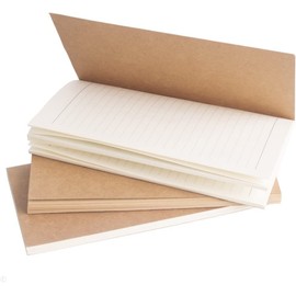Sixstore Journal Refills Pad Lined, Blank, Squared Paper Set of 3 Inserts for Leather Notebook Diary 6.5 x 3.6 inch 192 Pages