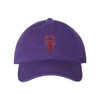 One Size Purple Dad Lobster Embroidered Hat