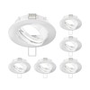 ledscom.de 6 pcs. recessed Ceiling Frame CIRC, Round, swivelling, White