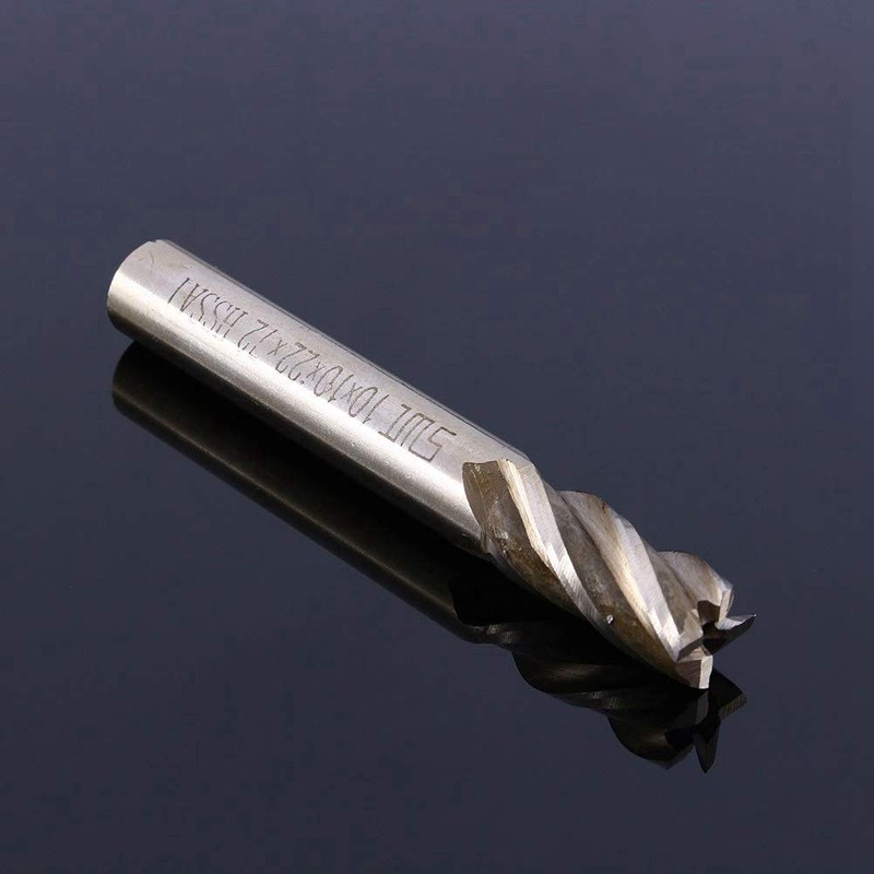 End Mill Bit, 8mm HSS CNC Carbide Straight Shank 4