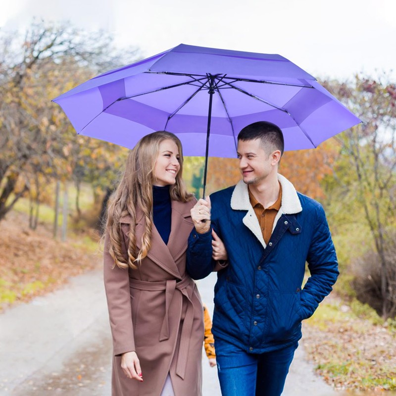 Lejorain Large Folding Golf Umbrella - Compact Mens Umbrellas Travel