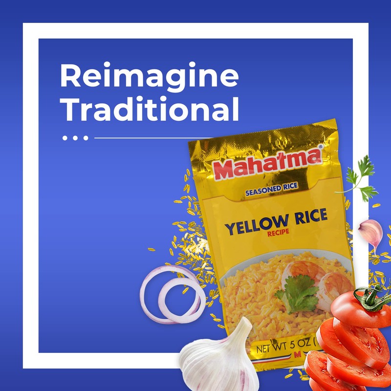 Mahatma Yellow Rice Mix, Long-Grain Rice, Stovetop or Microwave Rice,