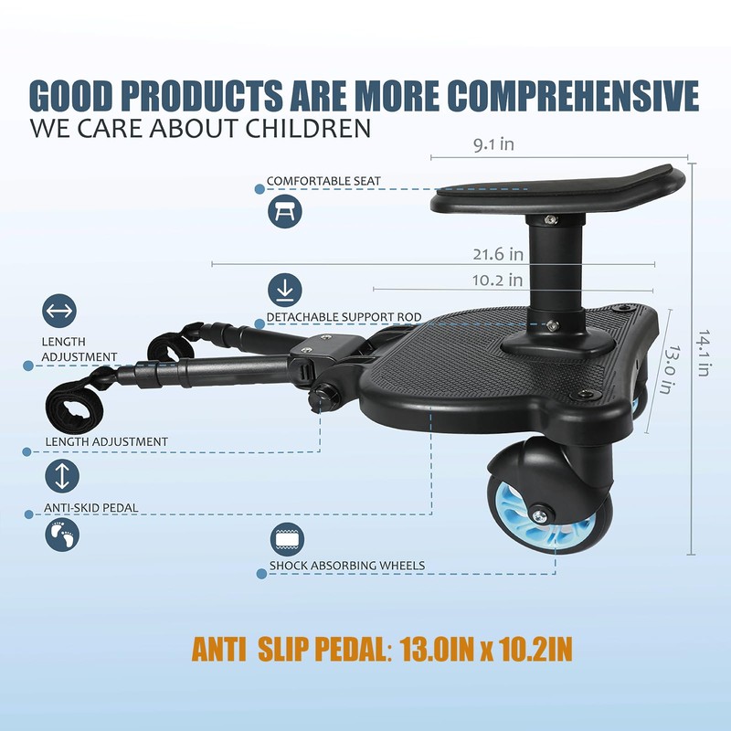 Universal Stroller Board,Stroller Board,Buggy Board,Stroller Attachment for Toddler to Ride,Sit
