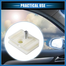 A ABSOPRO 4 Pcs Window Door Glass Channel Retainer Clip, 1.61"x1.18"x0.91" Glass Regulator Holder Sash Clip Universal for Car Truck Van Durable Plastic White Item Replacement