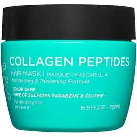 Luseta Thickening Hair Mask with Collagen Peptides Strenghten and Moisturize for Thin & Dry Hair, Promote Thickness and Reduce Breakage for Fuller-Looking Hair 16.9oz