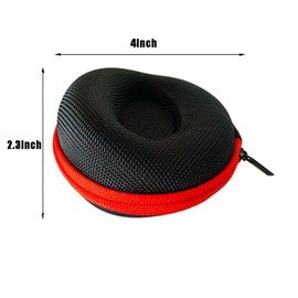 Portable Watch Box/Watch Travel Case with Zipper Cushioned Round Portable Case for Travel Holding Wristwatches Smart Watches and Small Objects (Red)