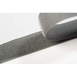Jajasio Sew-On Velcro Tape Colourful 20 mm Medium Grey #35 25 Metres Fleece and Hook