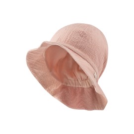 Sterntaler Sun Hat Structure - Girls' Summer Hat - Cotton Fishing Hat with Neck Protection - Elastic Elastic Band - Lining Made of Batiste (Organic) - Baby and Children's Headpiece, Pearl Pink, 51