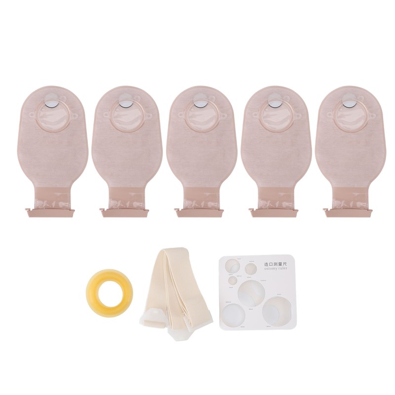 5PCS Colostomy Bags PE Leakproof Ostomy Pouch Ostomy Supplies for