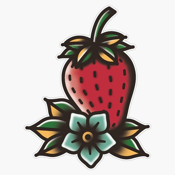 EB Store Traditional - Strawberry Vinyl Waterproof Sticker Decal Car