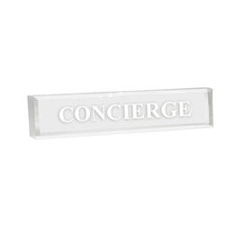 Concierge 2" x 8" Frosted Acrylic - Office Desk Accessories Décor