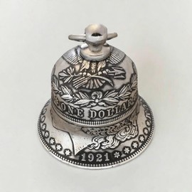Morgan Silver Dollar Bell, Antique Metal Hanging Bell Ornaments, Halloween Witch Silver Bells Decorations, 1921 New Silver Coin Bells Pendant, Christmas Vintage Bell