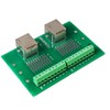 RJ45 Ethernet Connector Breakout Board Dual Network Port Input Screw