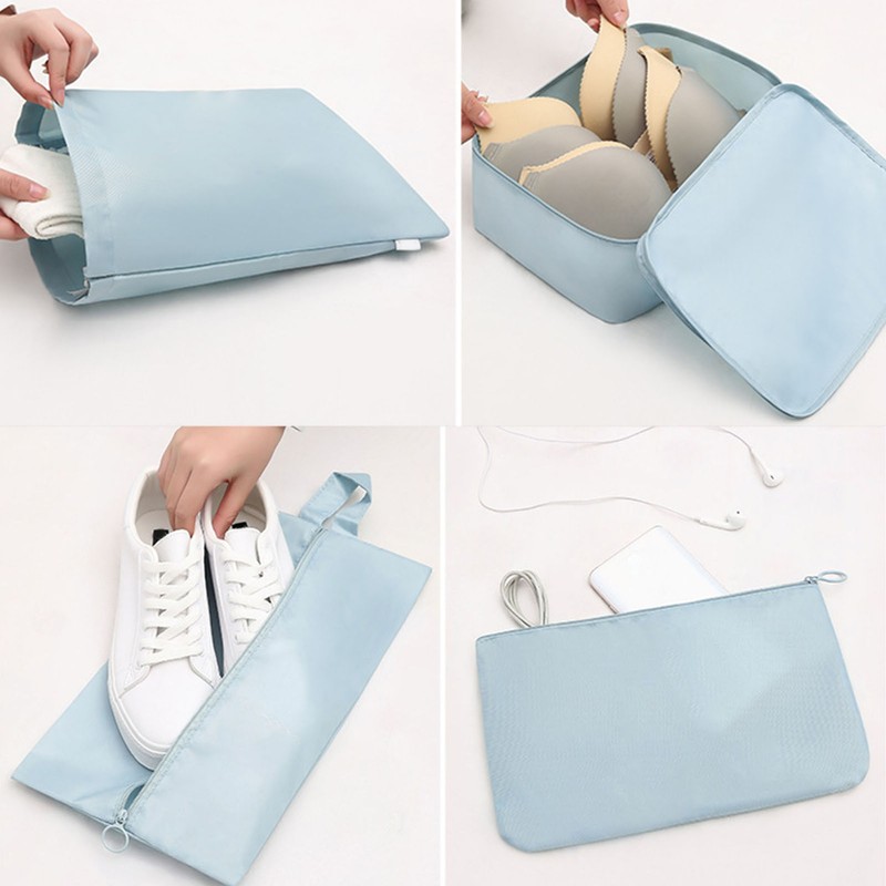 7 Piece Packing Cubes Set High Capacity Multifunction Foldable Luggage