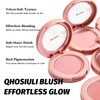 Sweet Pink Blush Palette, Blendable Matte Powder Blush for Cheeks