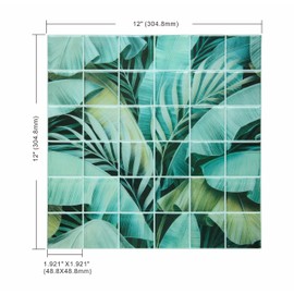 YOFUN Green Peel and Stick Backsplash -3D Adhesive Thicker Peel and Stick Tile Backsplash for Kitchen, Bathroom, Renter Friendly Wall Tile (12" x 12",10-Sheet)