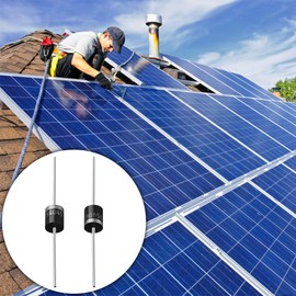 30 Pieces 10SQ045 Schottky Diodes, Barrier Rectifier Diode 15A 45V Diode Axial Schottky Blocking Diodes for Solar Panel (6CM, Black)