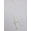 White Knotted Cord Cross Orthodox Prayer Rope Knot macrame Necklace