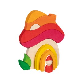 goki Evolution 58359 Mushroom House Made of High-Quality Maple Wood Promotes Creativity and Fanatsy Made in Europe