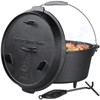LIFERUN Dutch Oven Pot with Lid, 9.7 Quart Cast Iron